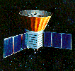 [Picture of the COBE satellite]